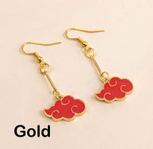 Load image into Gallery viewer, Naruto Akatsuki Cloud Earrings
