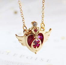 Load image into Gallery viewer, Sailor Moon Winged Heart Necklace
