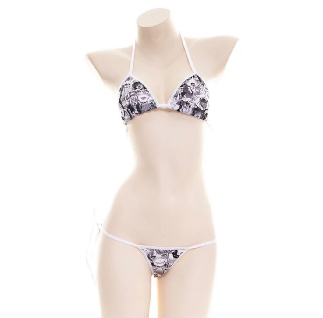 Black and White Manga Bikini Swimsuit